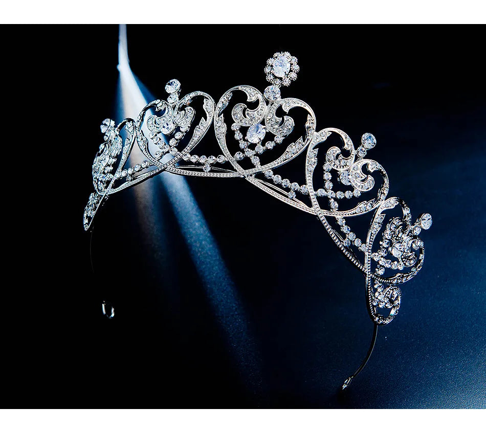 
                      
                        Heart Shape Royal Crystal Princess Tiara Crown
                      
                    