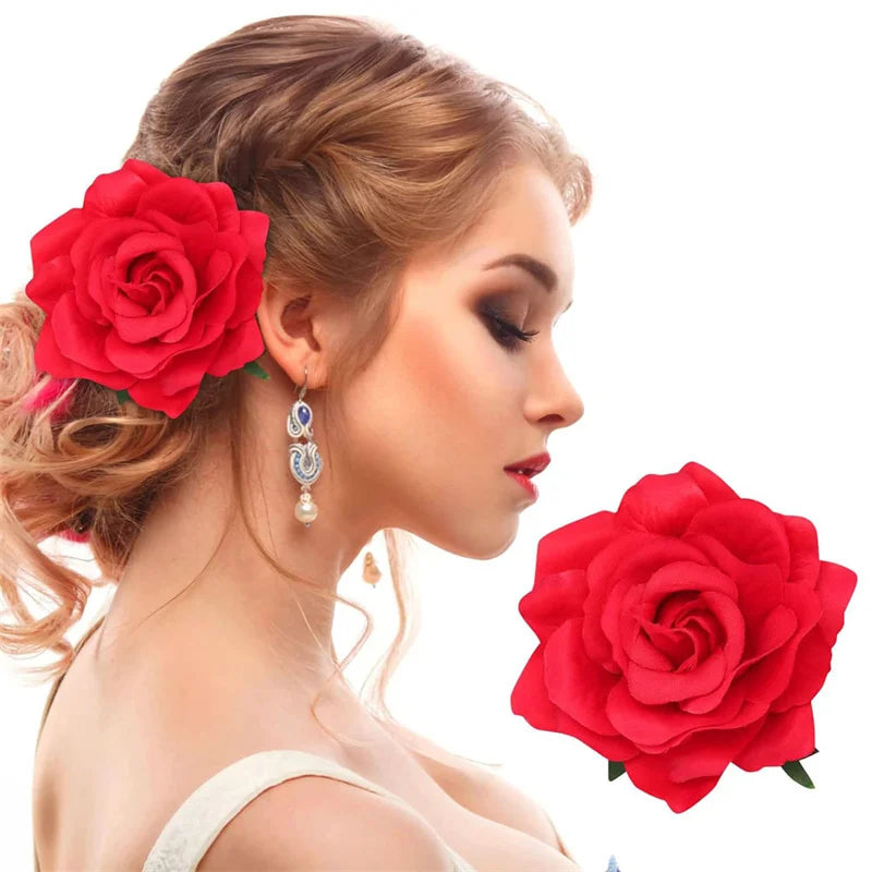 Flamenco Flowers For Hair DIY Headdress For Bridal Hair Clip Accessories