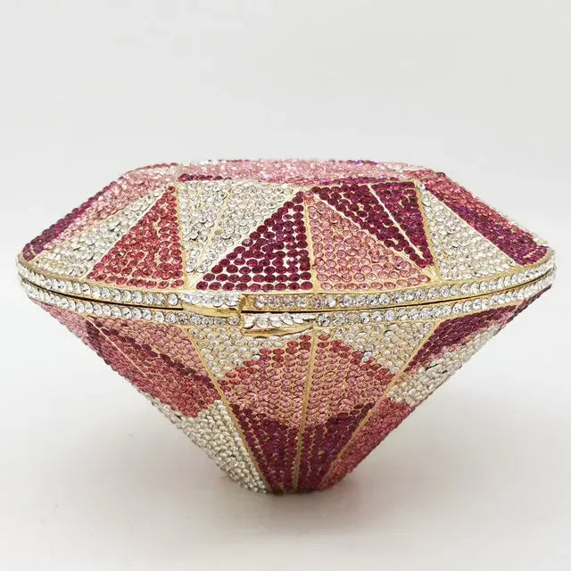 
                      
                        Diamond Shape Crystal Evening Clutch Bags Wedding Purses Party Handbag, elevate your evening ensemble with this exquisite diamond-shaped crystal clutch. C
                      
                    