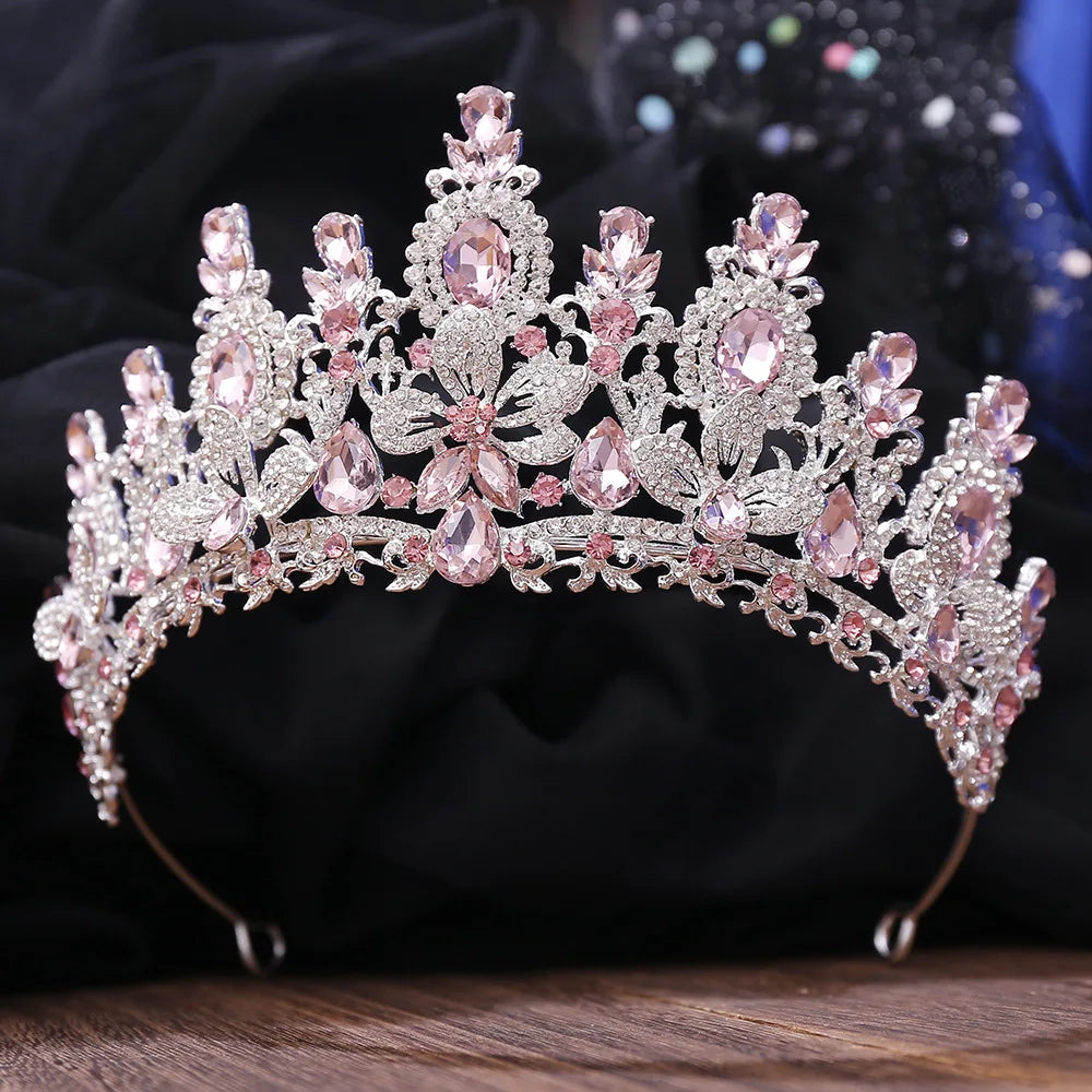 Rhinestone Crystal  Pageant Headdress Party Tiara Hair Accessories