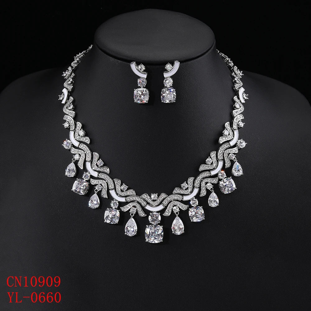 
                      
                        Luxury Cubic Zirconia ,Colors, White , Green, Earrings Necklace Jewelry Sets Costume Accessories
                      
                    