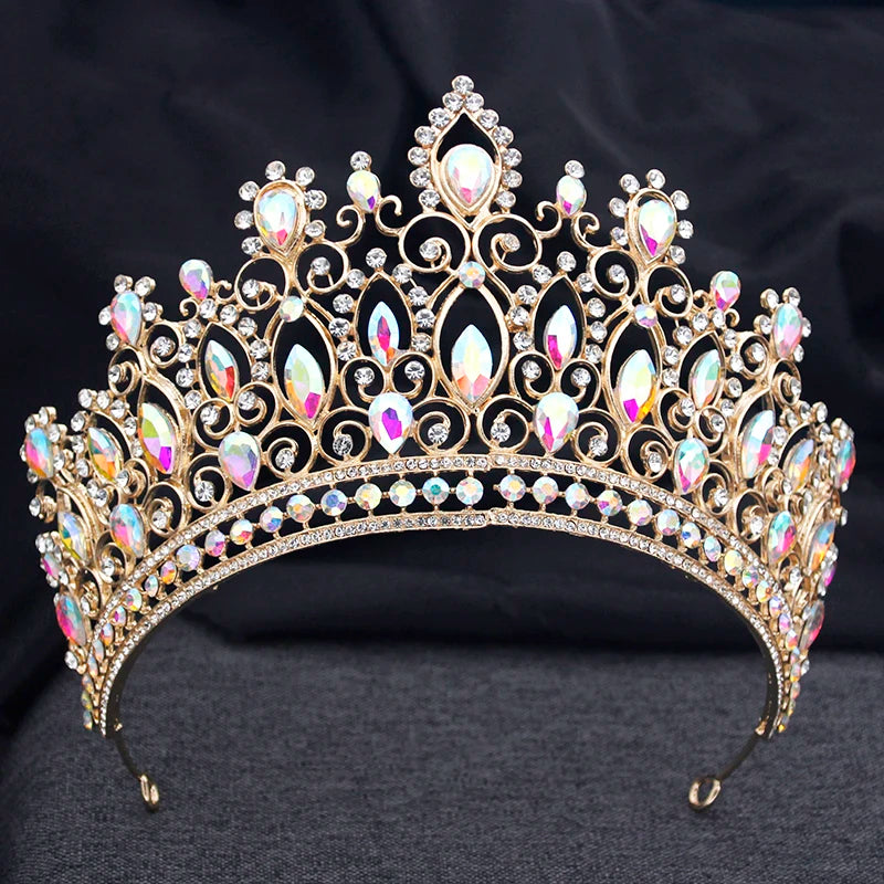 
                      
                        Colorful Royal Queen Wedding Crowns Tiaras for Party Pageant Bridal Wedding Accessories
                      
                    