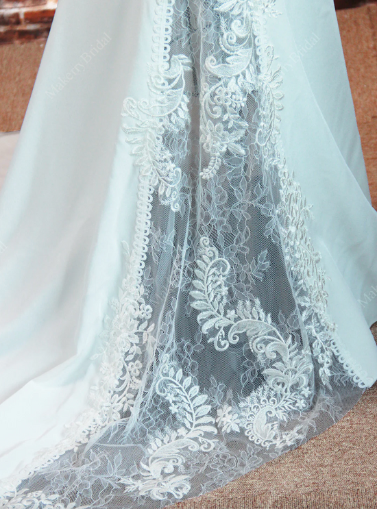 Mermaid Bateau Neckline Wedding Dress With Long Sleeves