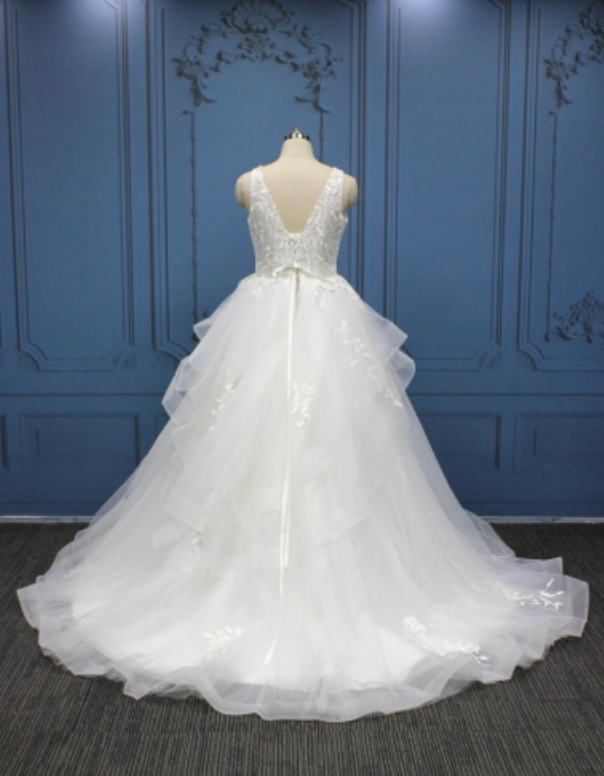 
                      
                        Plus Size Tulle Ruffle Bridal Gown
                      
                    