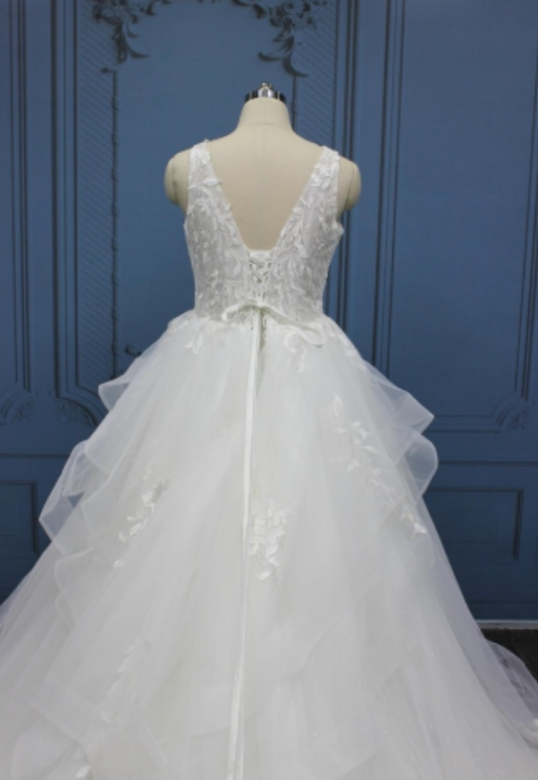 
                      
                        Plus Size Tulle Ruffle Bridal Gown
                      
                    