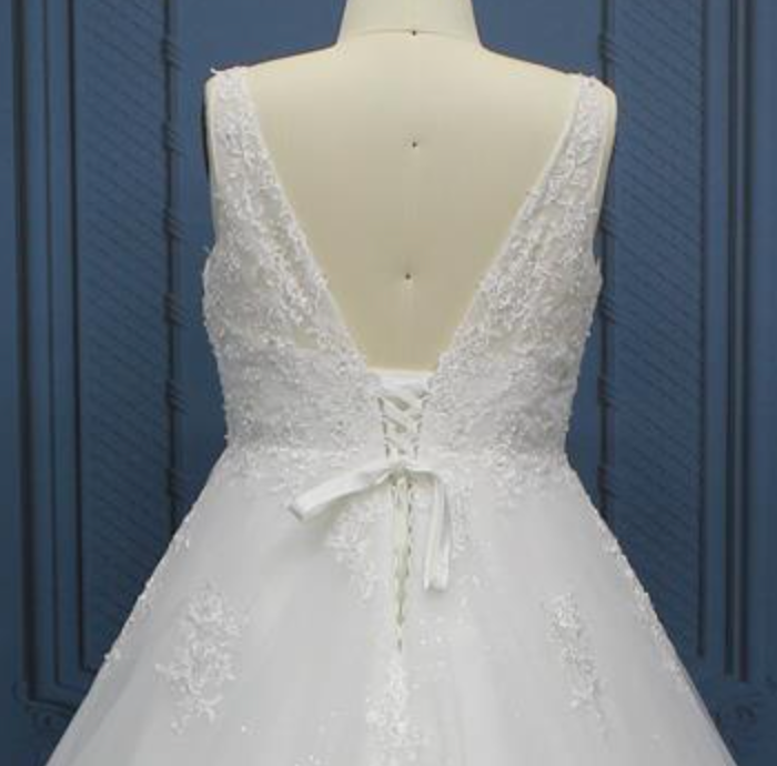 
                      
                        Plus Size Lace Beaded Bridal Gown
                      
                    