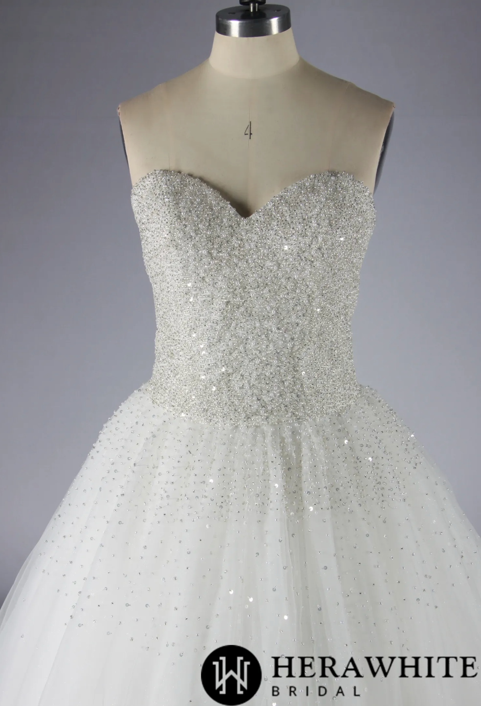 Sparkling Sweetheart Crystal Beaded Tulle Ball Gown