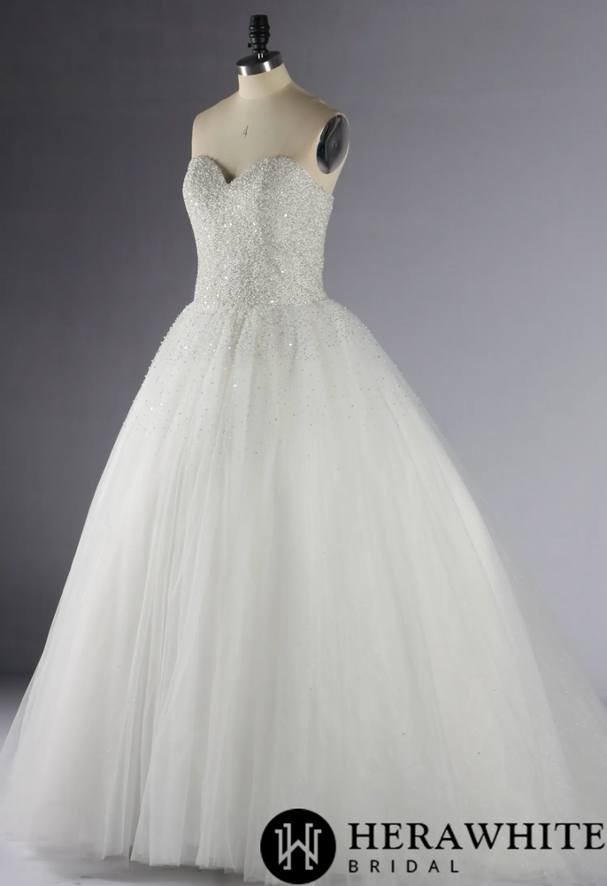 
                      
                        Sparkling Sweetheart Crystal Beaded Tulle Ball Gown
                      
                    