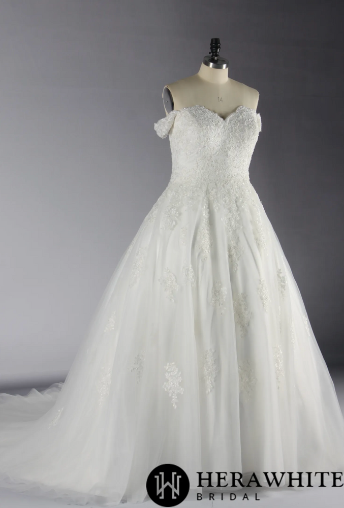 
                      
                        Classic Beaded Sweetheart Off-shoulder Ballgown Wedding Dress
                      
                    