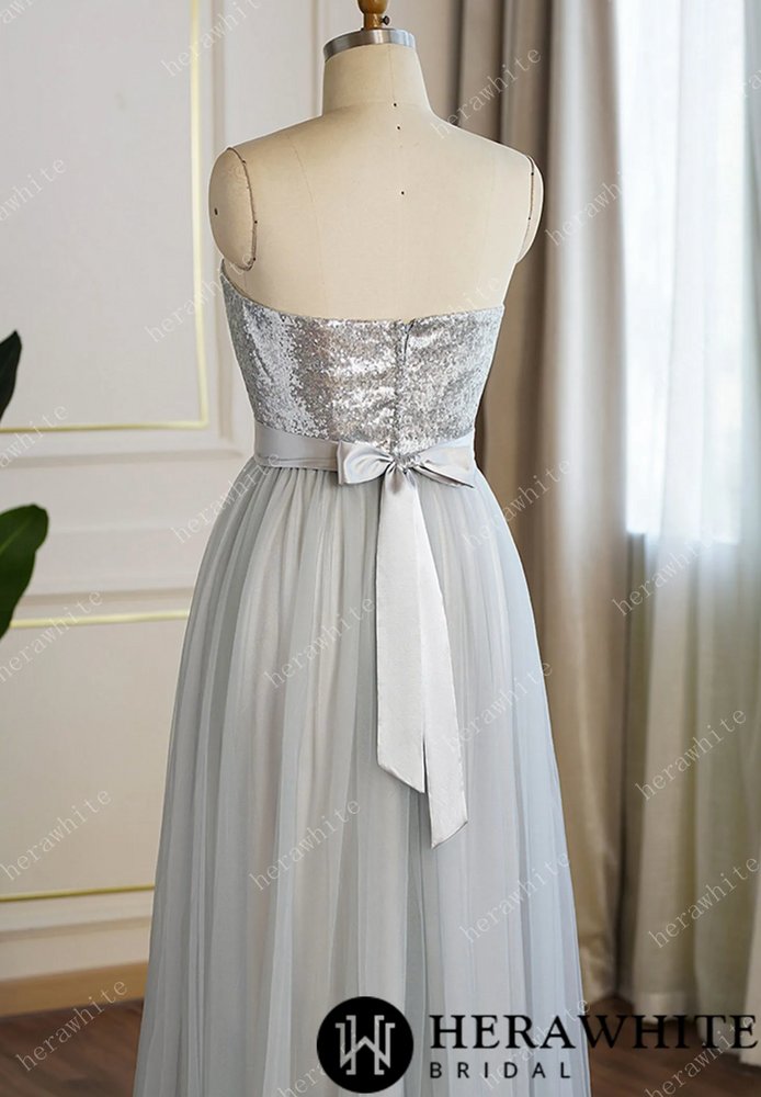 
                      
                        Sequin Strapless A-line Bridesmaid Gown
                      
                    