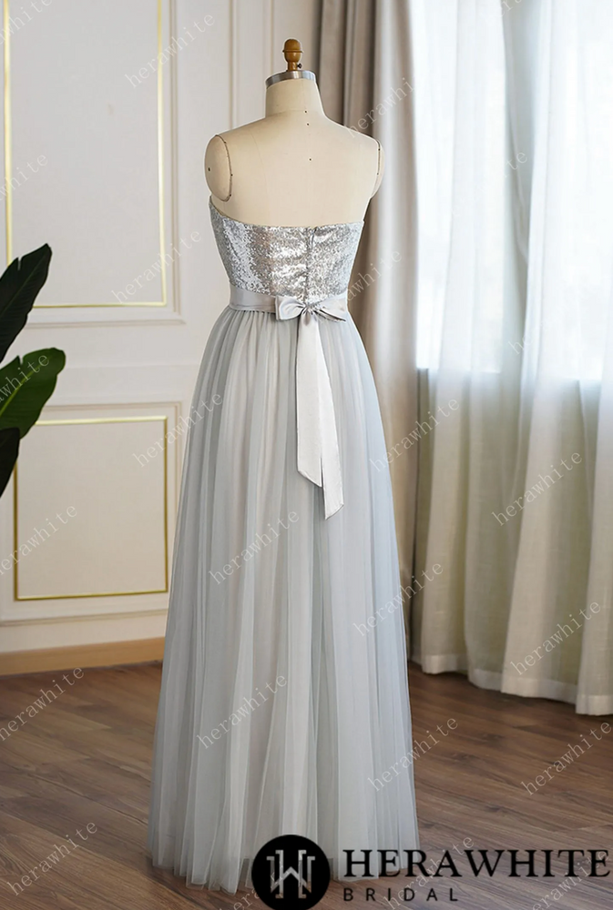 
                      
                        Sequin Strapless A-line Bridesmaid Gown
                      
                    