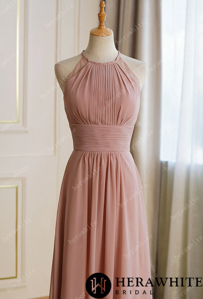 
                      
                        Long Eyelet A Line Ruched Chiffon Bridesmaid Dresses
                      
                    