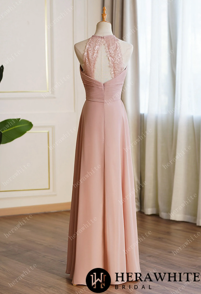 
                      
                        Long Eyelet A Line Ruched Chiffon Bridesmaid Dresses
                      
                    