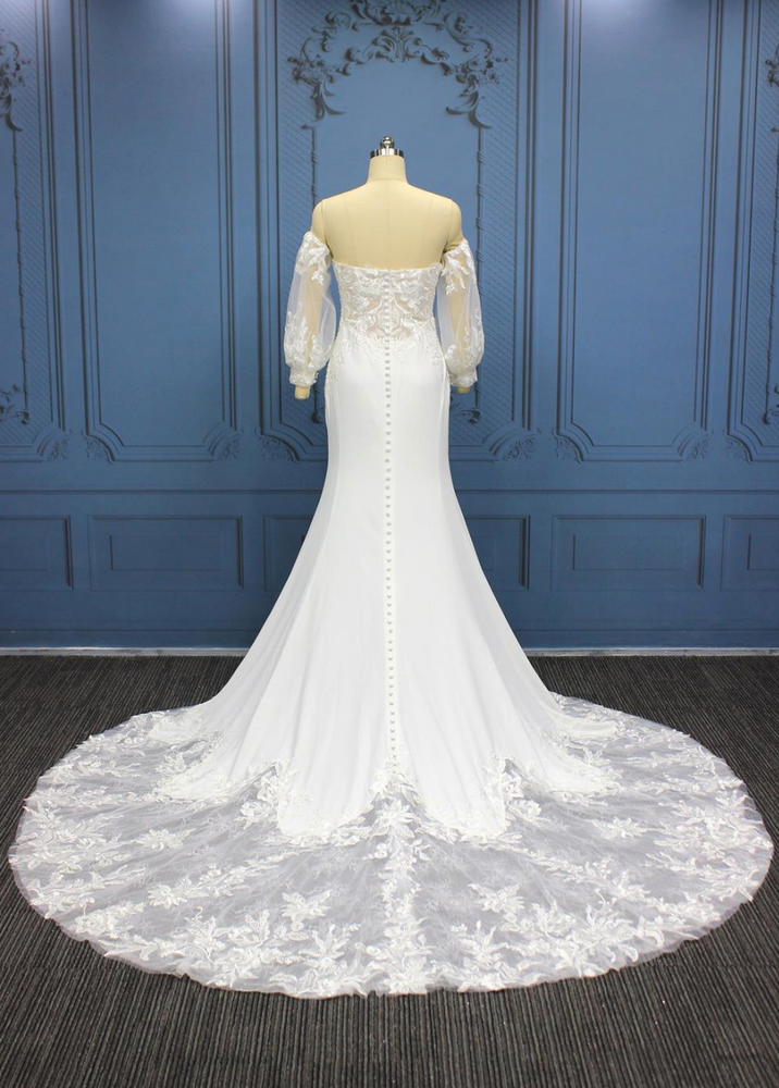 
                      
                        Lace Mermaid Trumpet Lace Train Wedding Bridal Gown
                      
                    