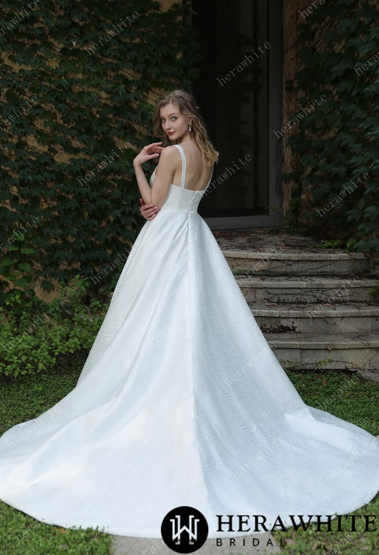 Strapless Silky Satin Wedding Dress With Detachable Overskirt – TulleLux  Bridal Crowns & Accessories