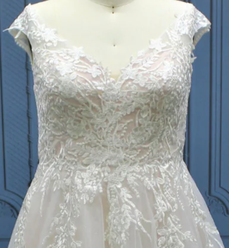 
                      
                        Plus Size Tulle Lace Sleeveless A Line Wedding Bridal Gown
                      
                    