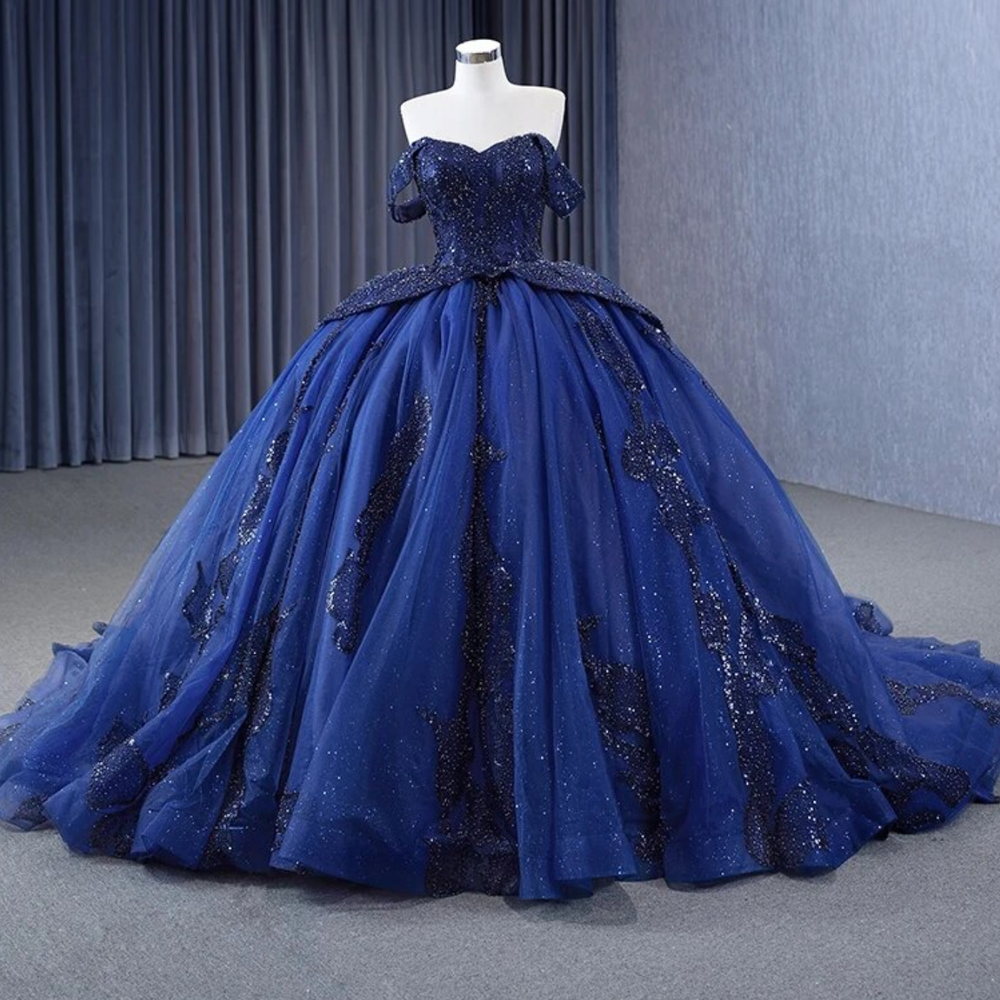 
                      
                        Blue Ball Gown Quinceañera Dress
                      
                    