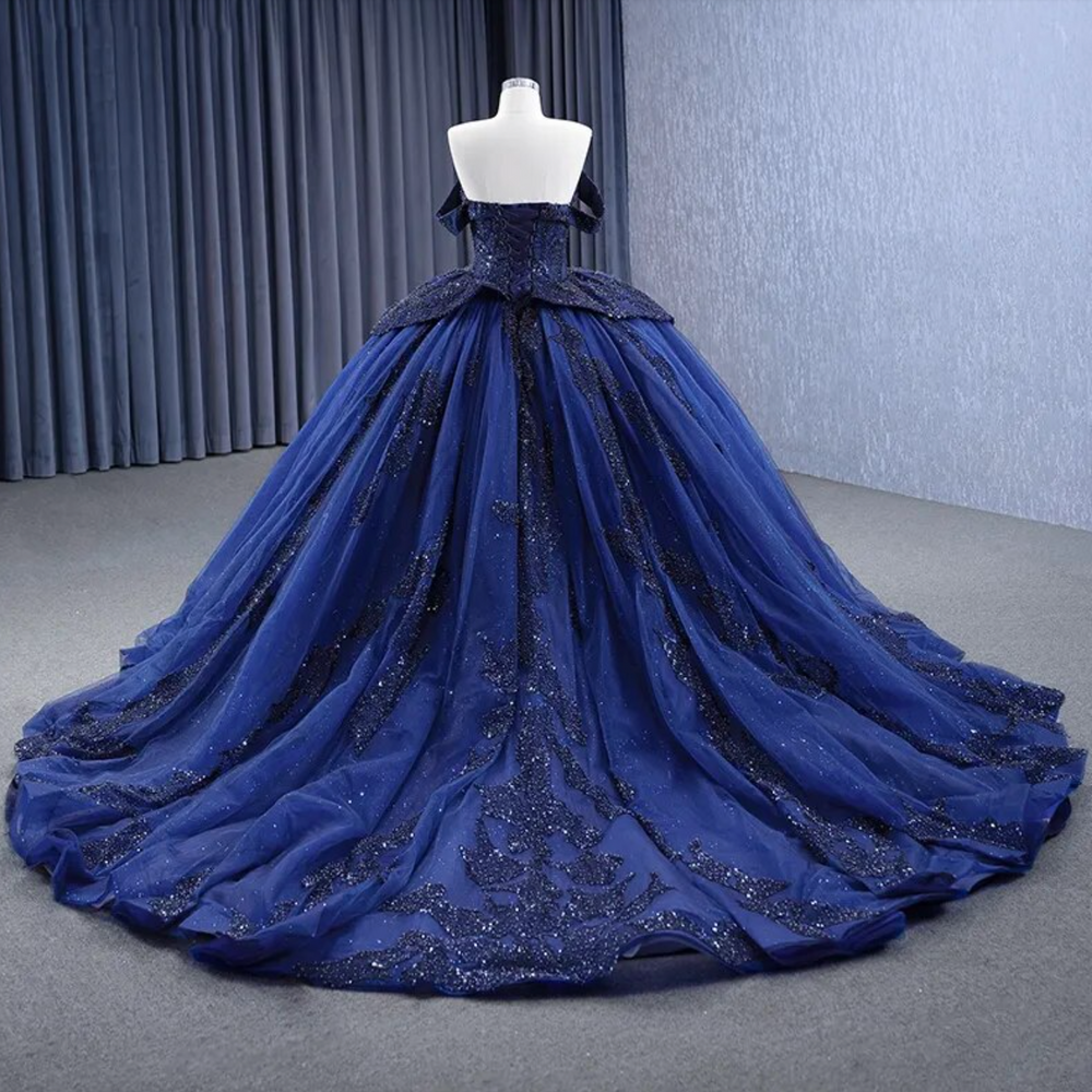 
                      
                        Blue Ball Gown Quinceañera Dress
                      
                    