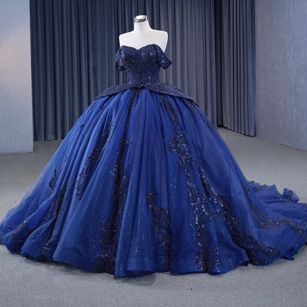 
                      
                        Blue Ball Gown Quinceañera Dress
                      
                    