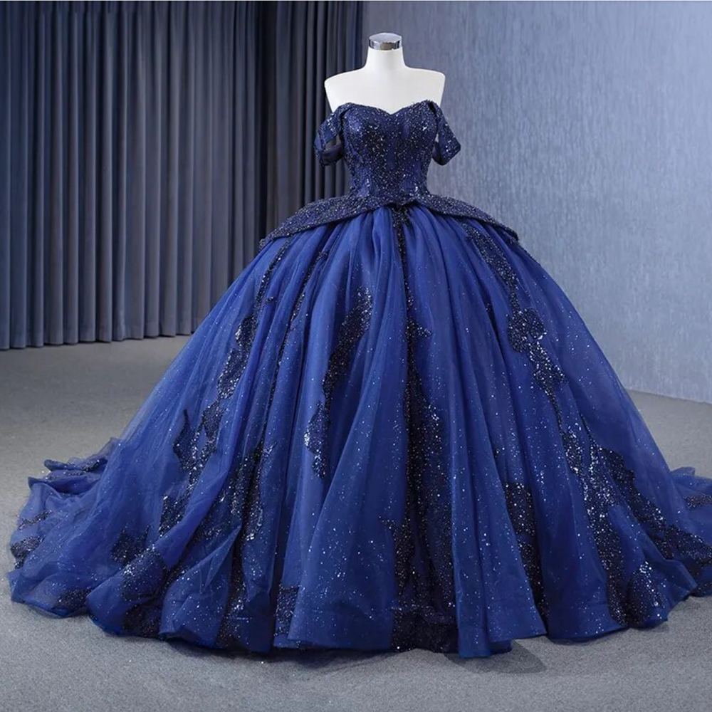 
                      
                        Blue Ball Gown Quinceañera Dress
                      
                    