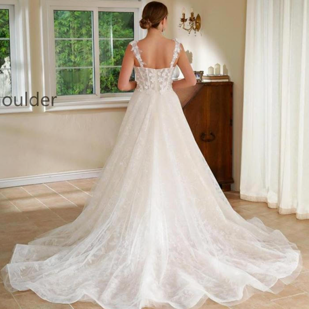 
                      
                        Corset Style Floral Lace A Line Wedding Dress
                      
                    