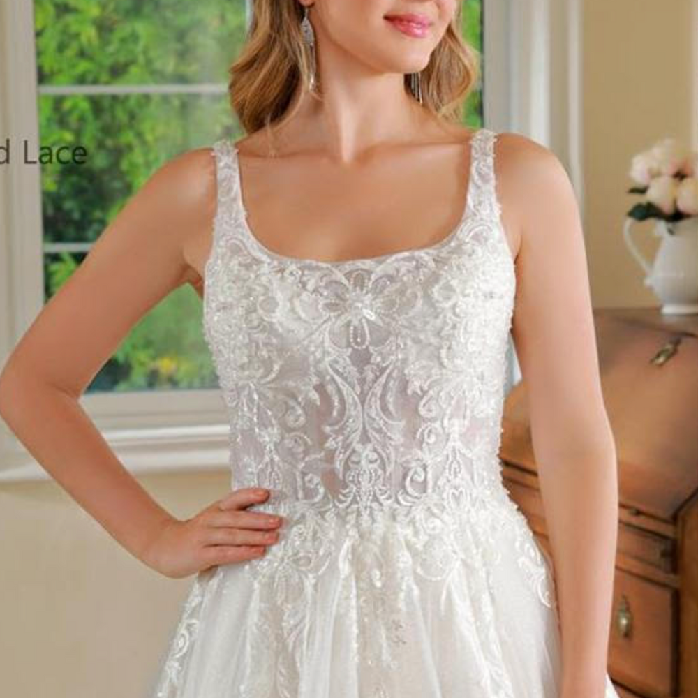 
                      
                        Beaded Lace A Line Bridal Wedding Gown
                      
                    