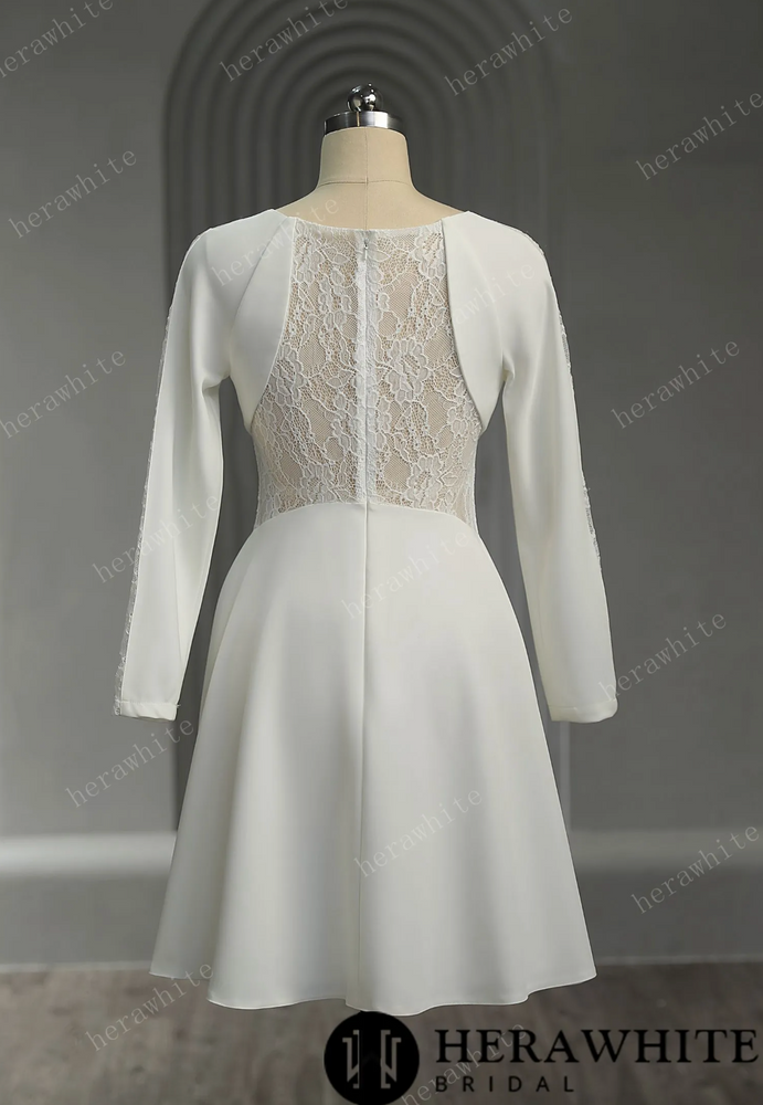 
                      
                        Graceful Illusion Lace Short Wedding Dress
                      
                    