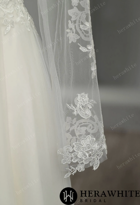 Corset Back Vintage Lace Long Sleeves Short Wedding Dress