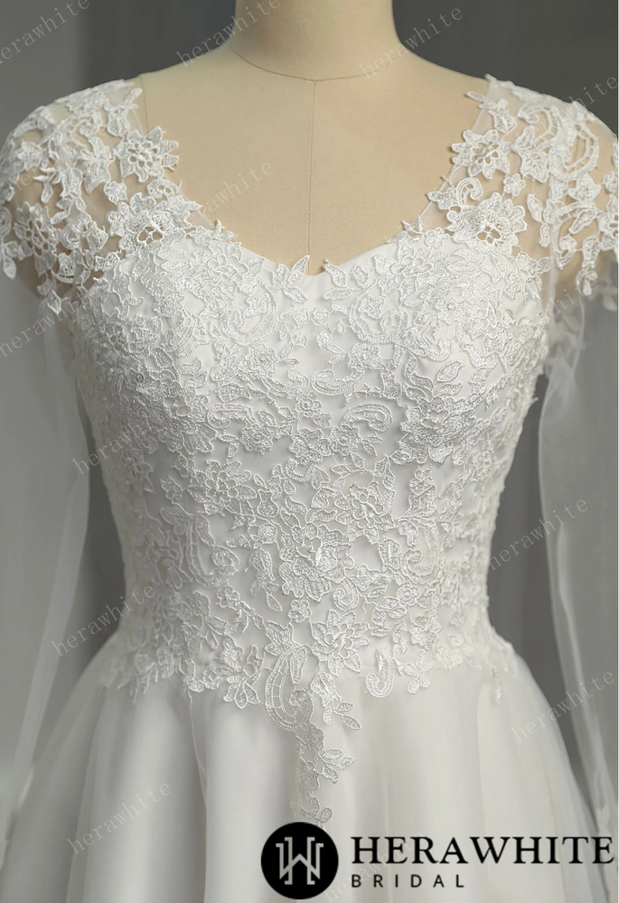 
                      
                        Floral Lace Short Wedding Dress with Lace Up Back
                      
                    