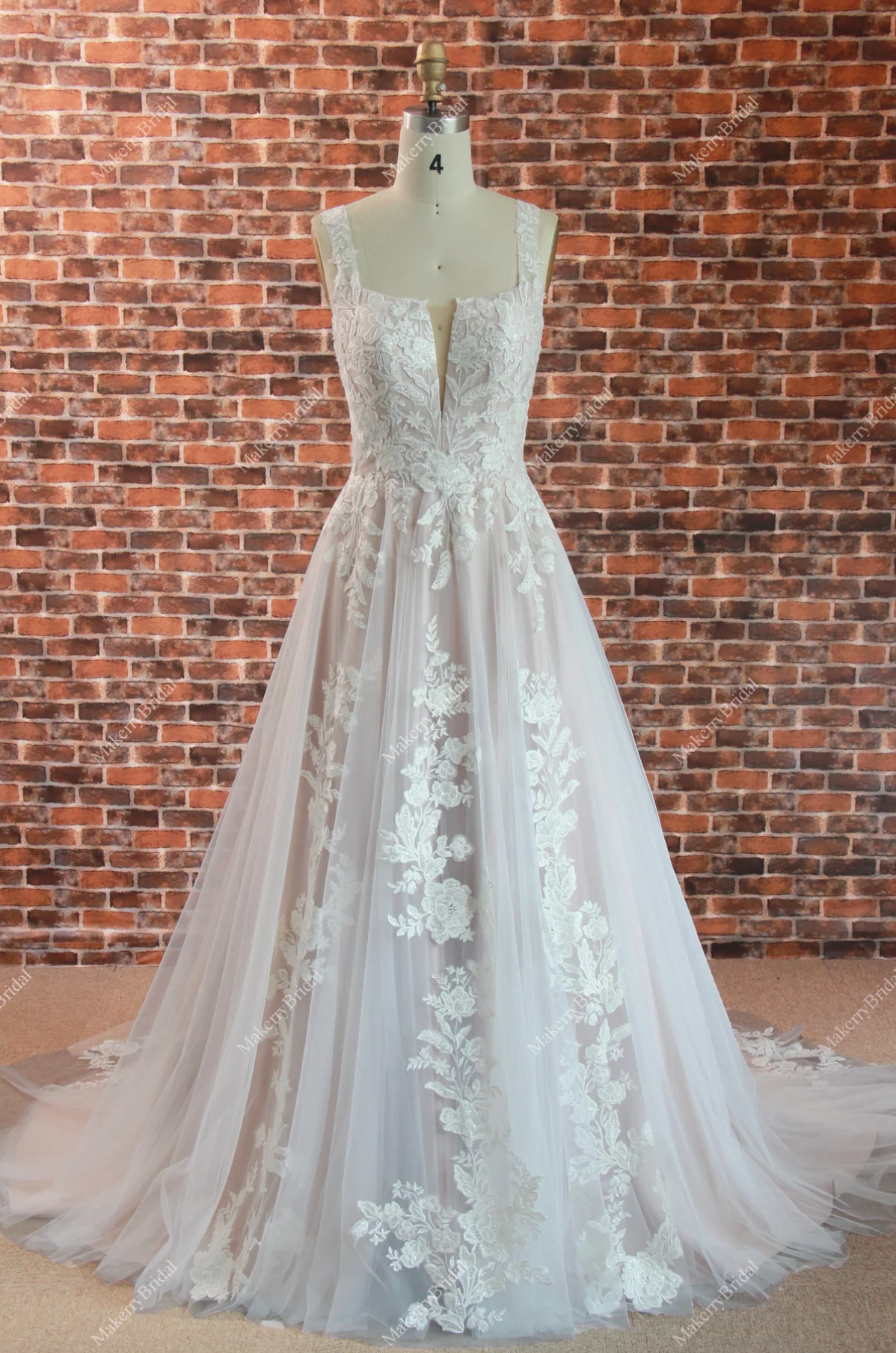 Breathtaking Light A-Line Style Scoop Neckline Bridal Gown