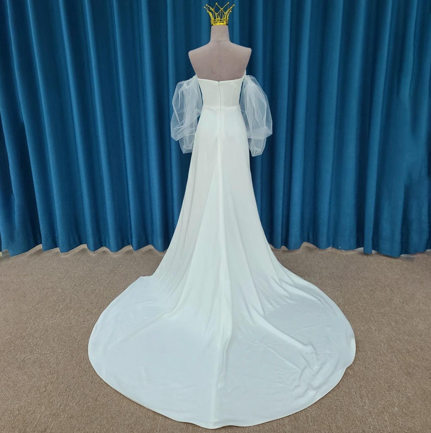 Petite Boho Slip Dress A Line Wedding Gown