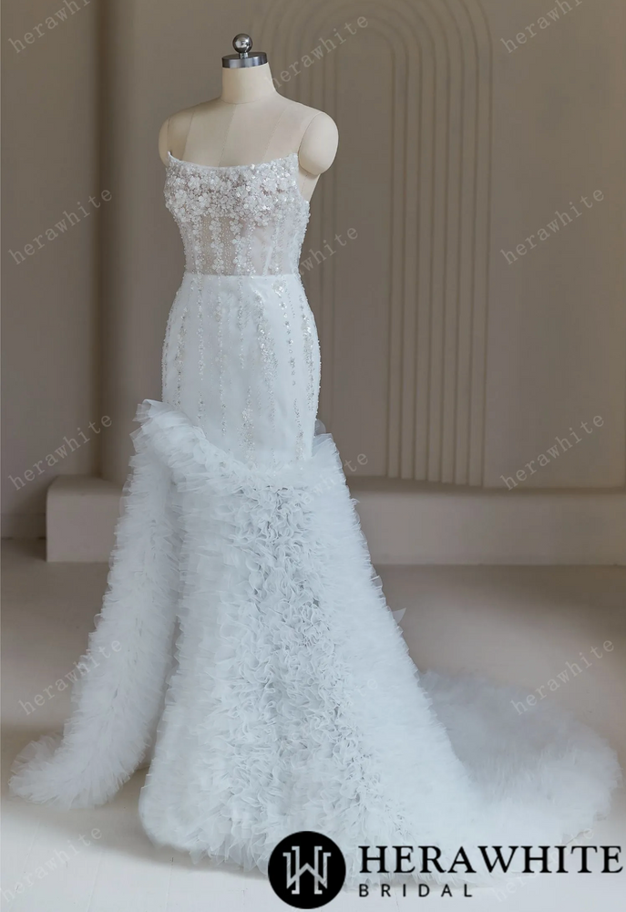 
                      
                        Beaded Wedding Dresses With Cascading Ruffles
                      
                    