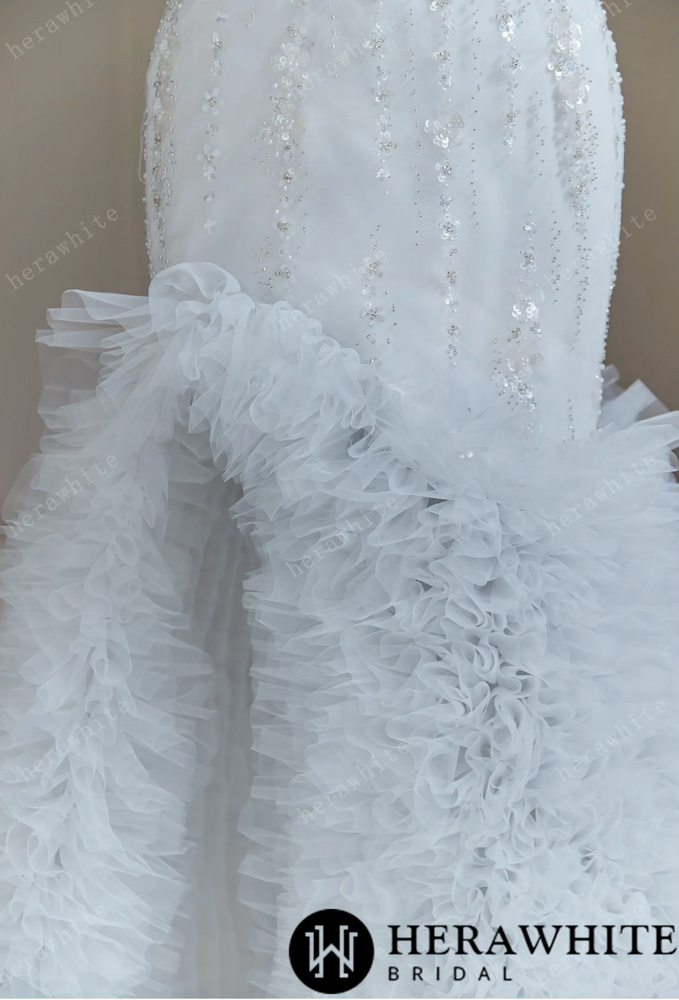 
                      
                        Beaded Wedding Dresses With Cascading Ruffles
                      
                    