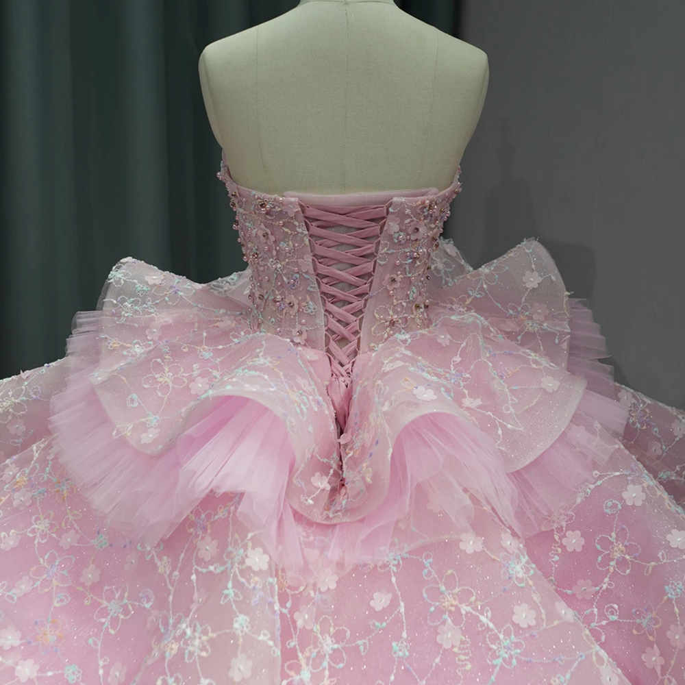 
                      
                        Layered Ruffles Beaded Quinceanera Sweet 16 Ball Gown
                      
                    