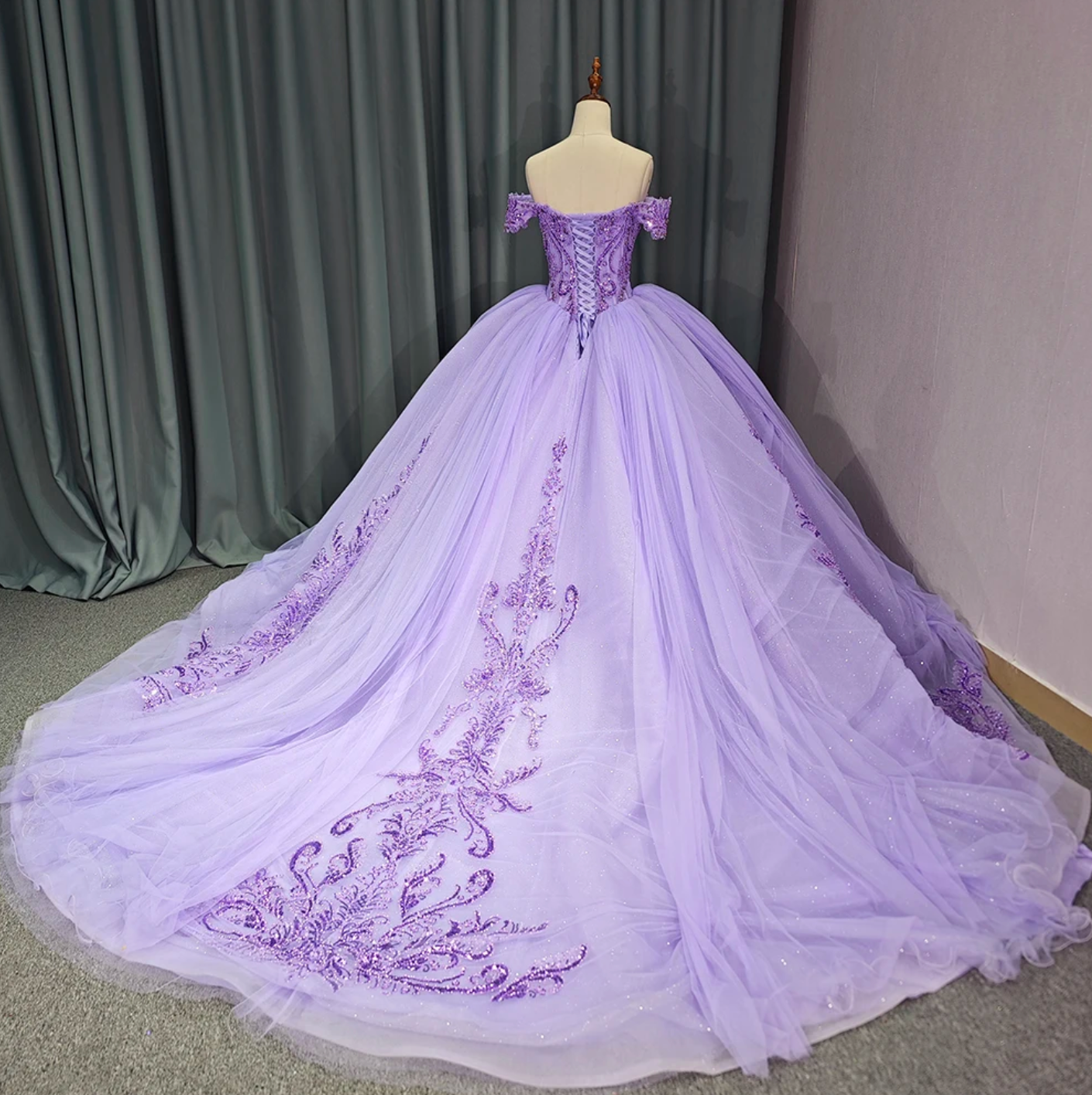 Sparkling Purple Sweetheart Quinceanera Dress