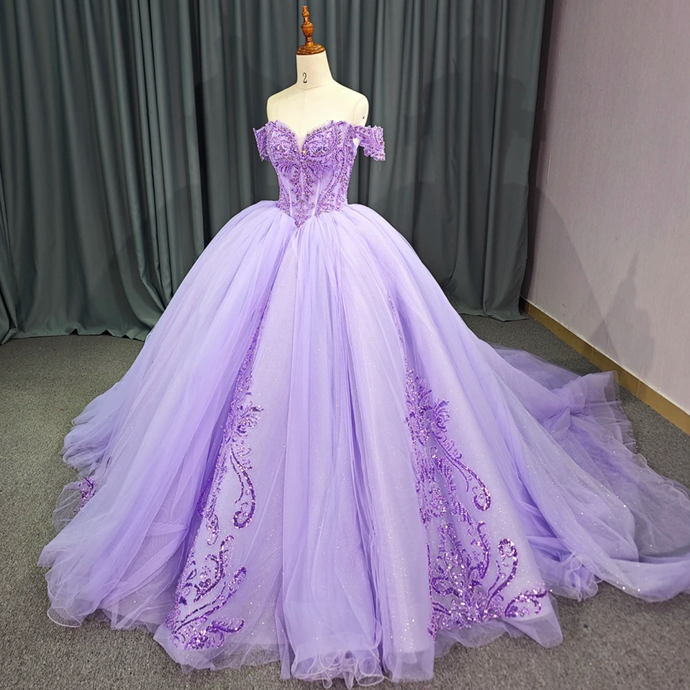 
                      
                        Sparkling Purple Sweetheart Quinceanera Dress
                      
                    