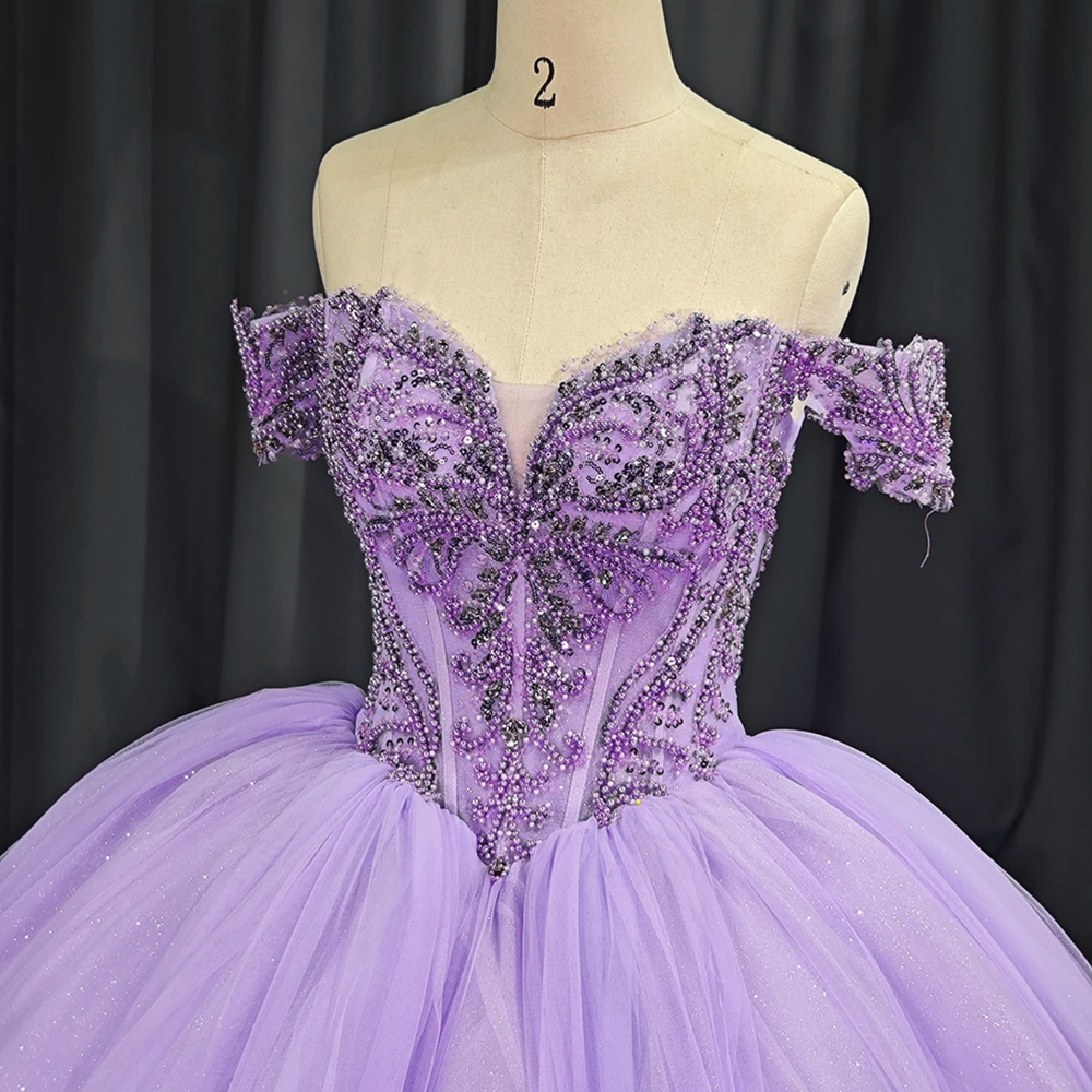 
                      
                        Sparkling Purple Sweetheart Quinceanera Dress
                      
                    