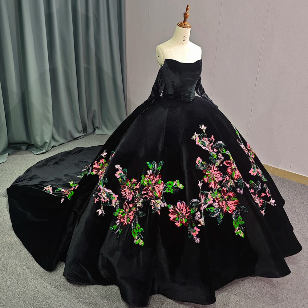 
                      
                        Black Off Shoulder Princess Quinceanera Dress
                      
                    