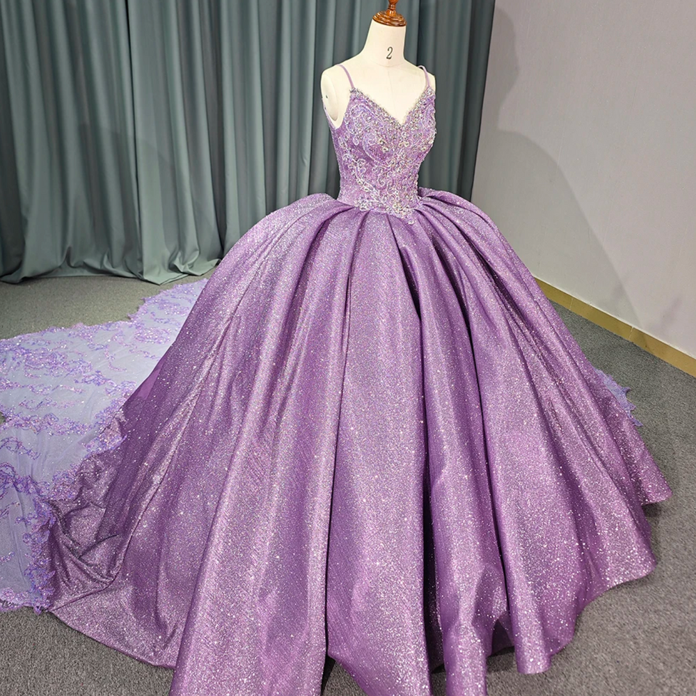 
                      
                        Purple Shiny Princess Quinceanera Dress
                      
                    