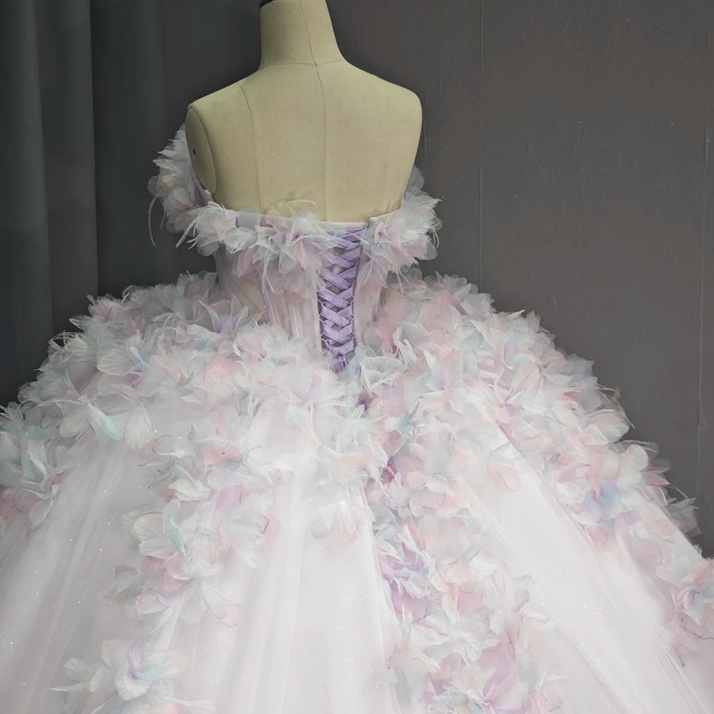 
                      
                        Pink Lace Quinceanera Ball Gown Strapless Dress
                      
                    