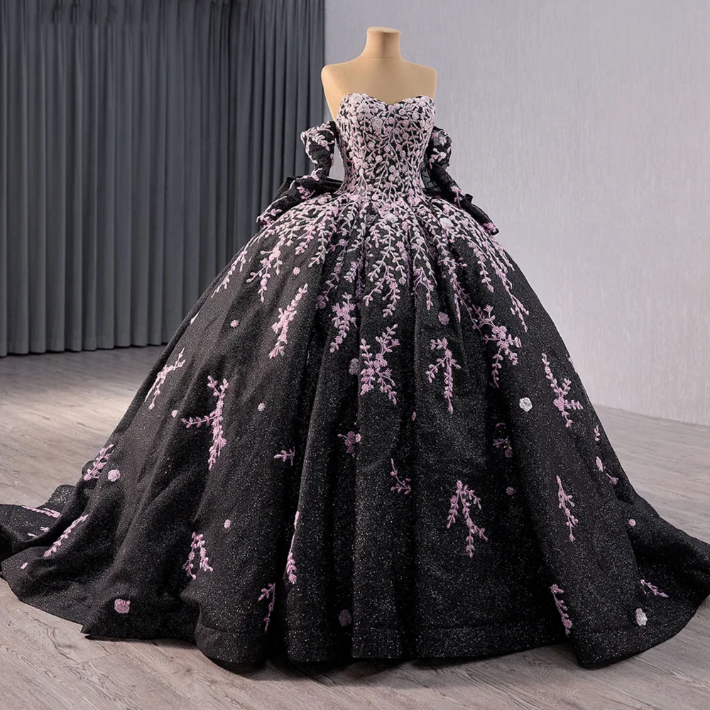 
                      
                        Quinceañera Ball Gown Detachable Sleeve Dress
                      
                    