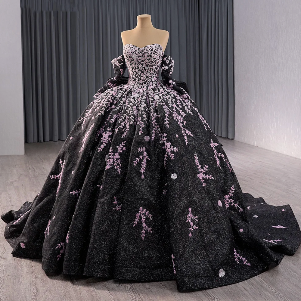 
                      
                        Quinceañera Ball Gown Detachable Sleeve Dress
                      
                    