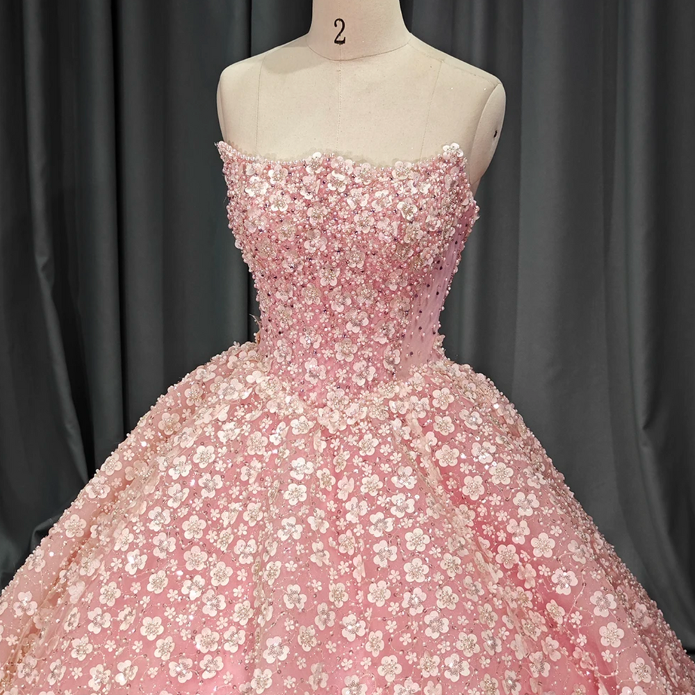 
                      
                        Pink Elegant Quinceanera Dress Strapless Sequins
                      
                    