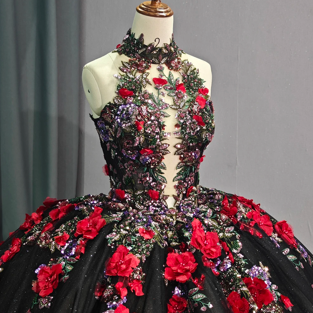 
                      
                        Quinceanera Floral  Dress Ball Gown Sleeveless
                      
                    