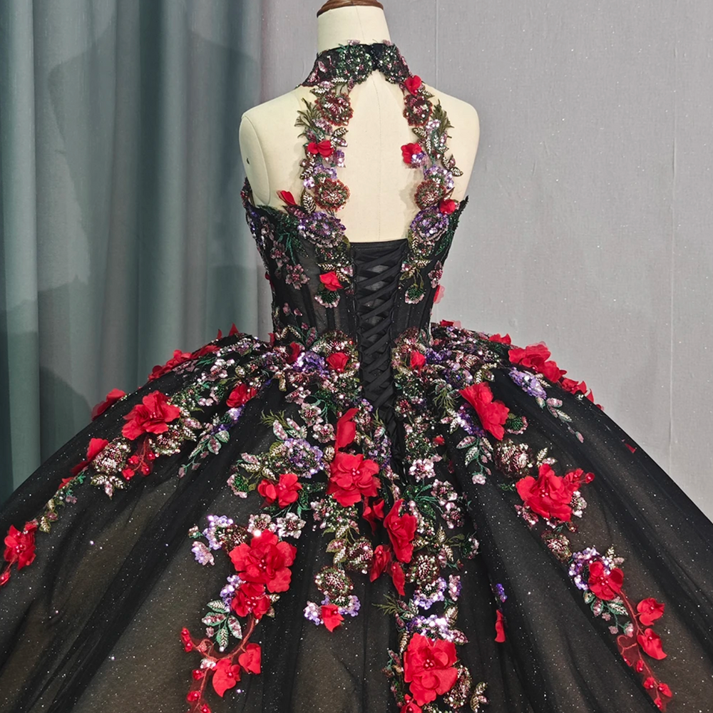 
                      
                        Quinceanera Floral  Dress Ball Gown Sleeveless
                      
                    