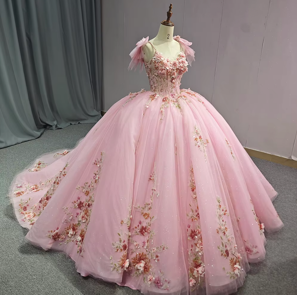 Romantic Pink Quinceanera Dress