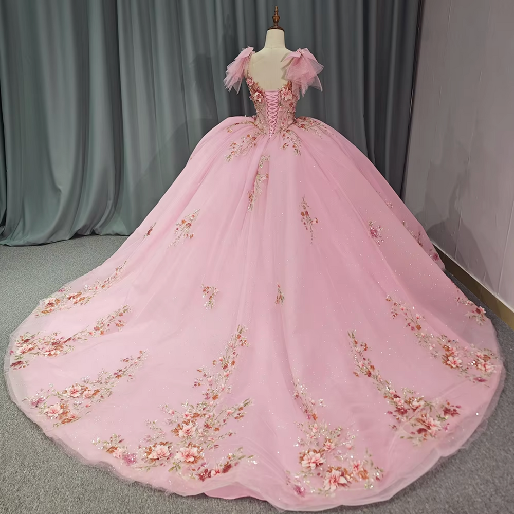 
                      
                        Romantic Pink Quinceanera Dress
                      
                    