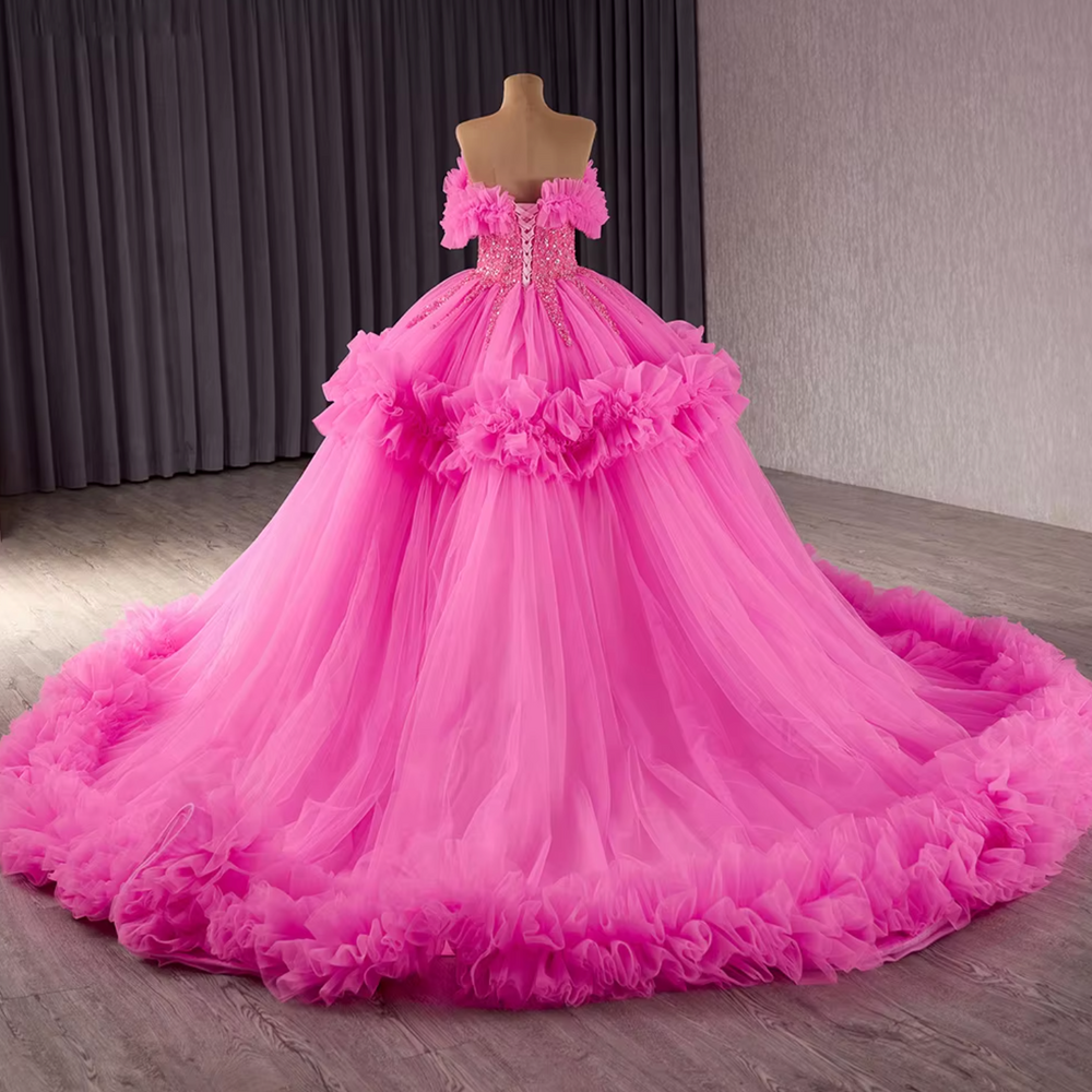 Princess Pink Ballgown Quinceanera Dress