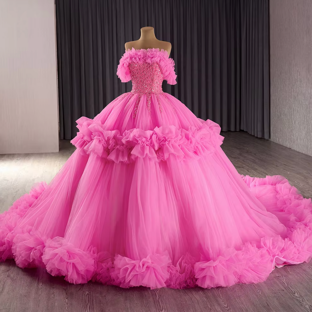 
                      
                        Princess Pink Ballgown Quinceanera Dress
                      
                    