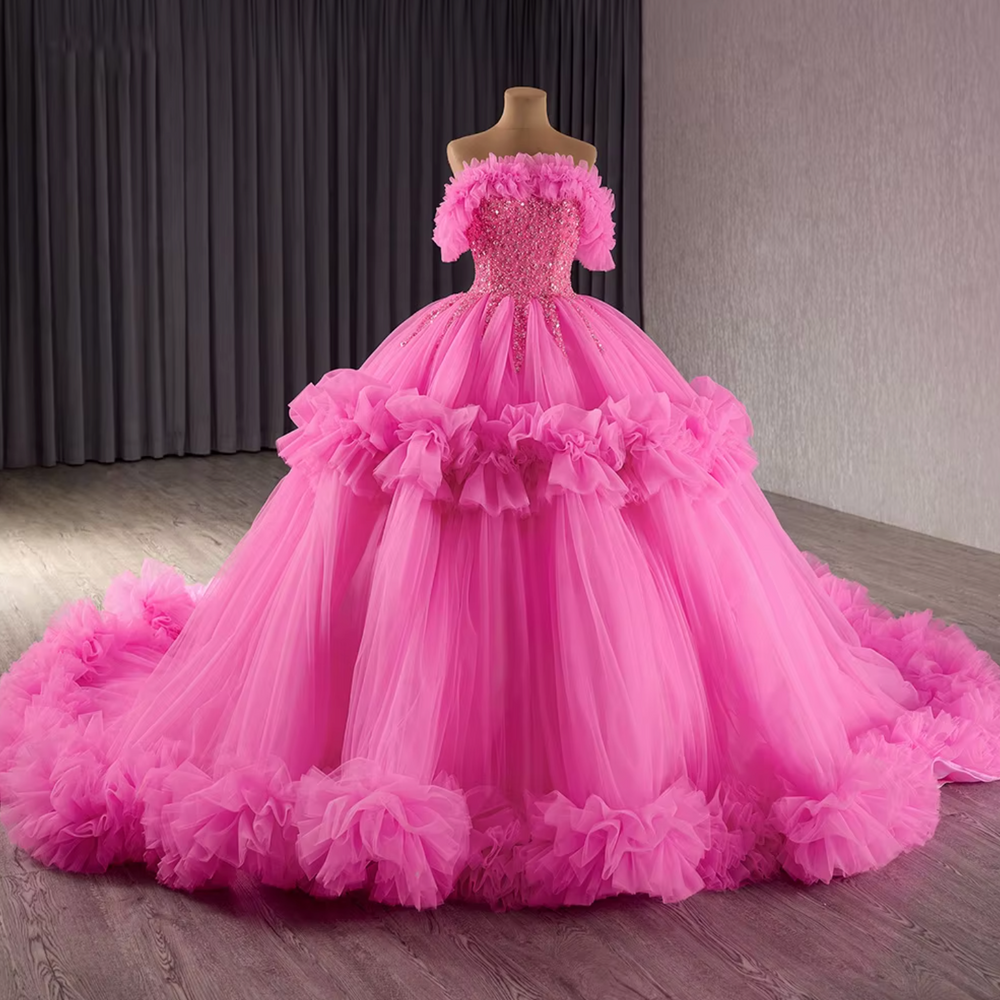 
                      
                        Princess Pink Ballgown Quinceanera Dress
                      
                    